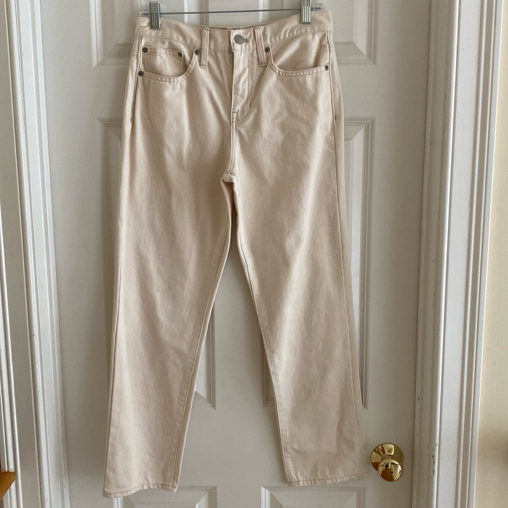 J Crew Slouchy Boyfriend Jeans. Sz 25. Ecru/ivory color. Worn once!